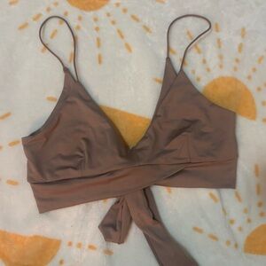 Brown Wrap Bralette Top